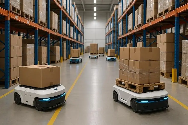 Automatización logística con AMRs