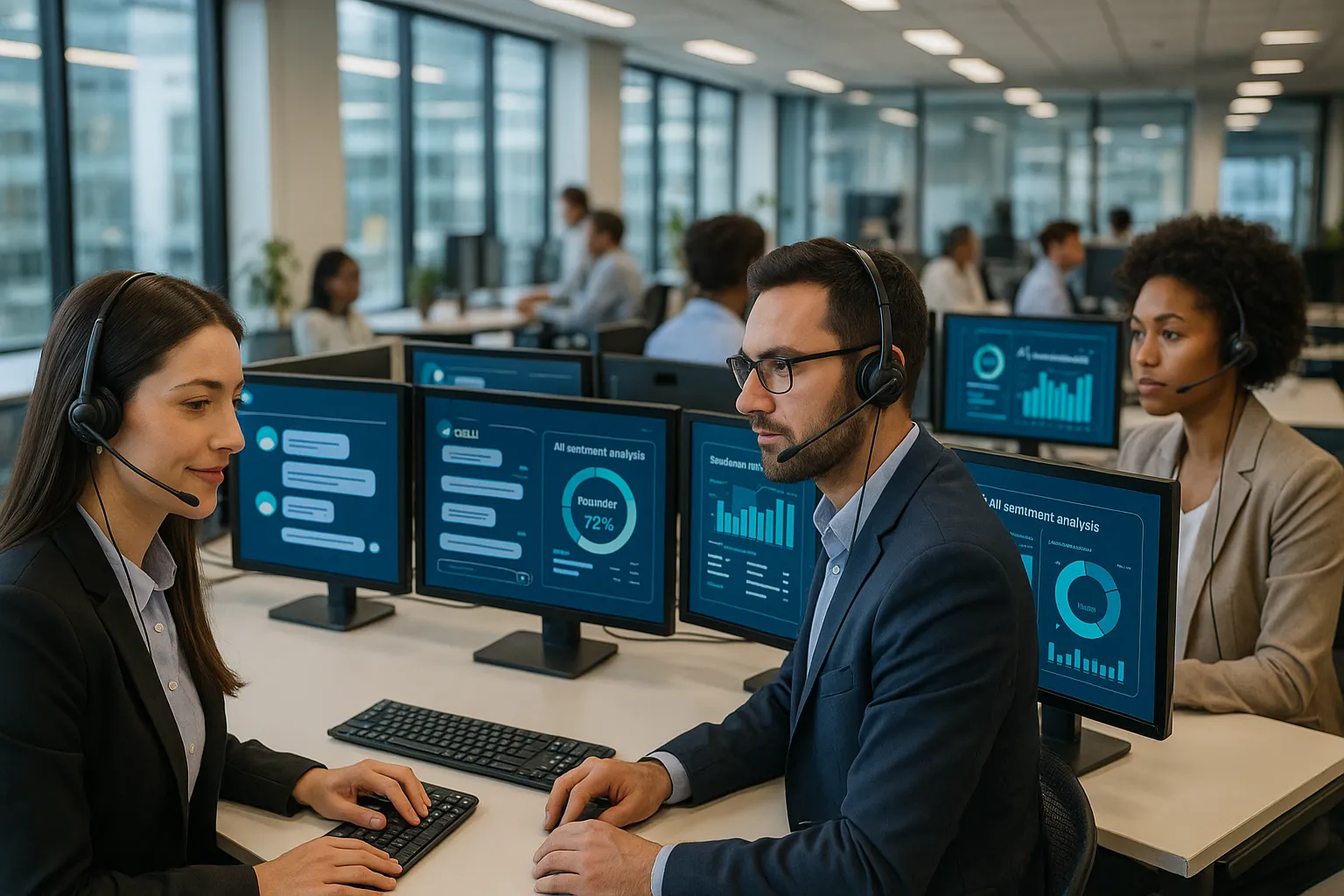 Call center con chatbot inteligente y atención automatizada