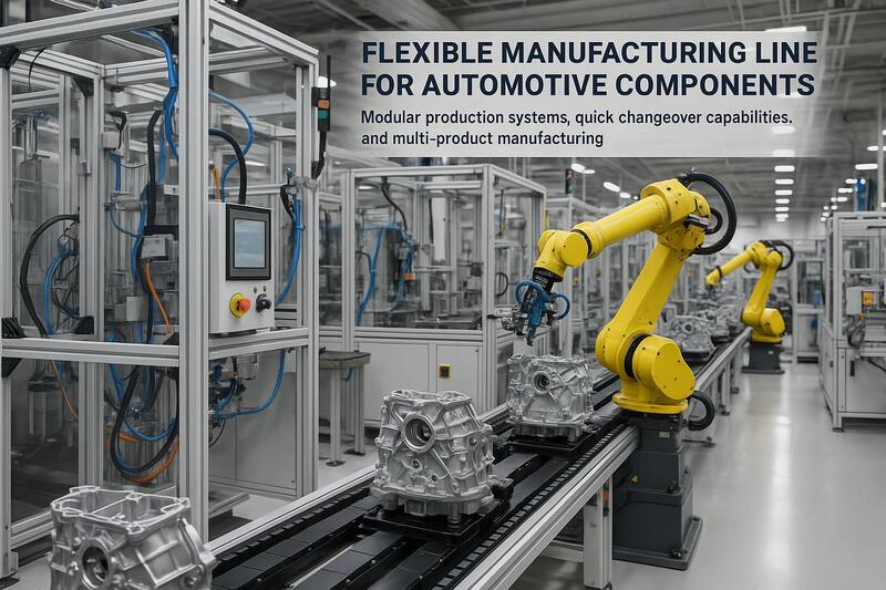 Línea de manufactura flexible para componentes automotrices