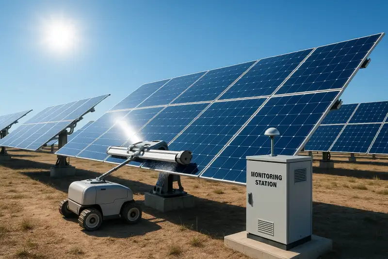 Planta solar fotovoltaica con sistemas de seguimiento automático