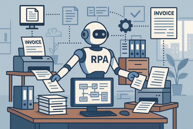 Sistema RPA automatizando procesos administrativos y documentales