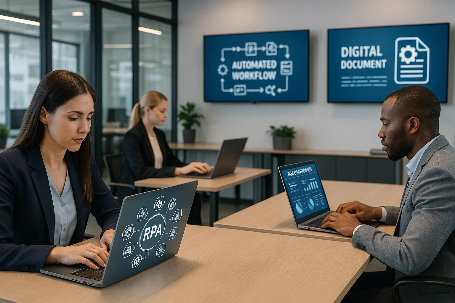 Sistema RPA automatizando procesos administrativos y documentales