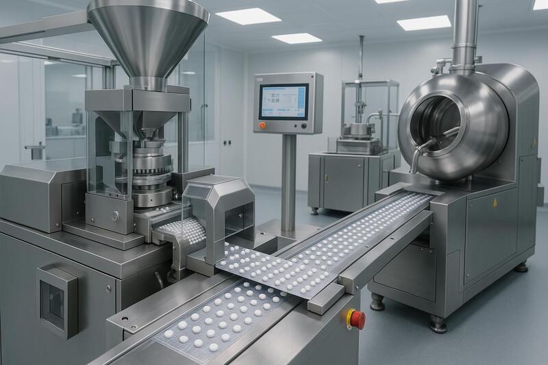 Línea automatizada de producción de tabletas farmacéuticas