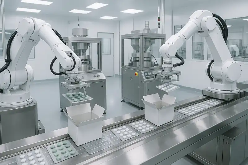 Línea automatizada de producción de tabletas farmacéuticas