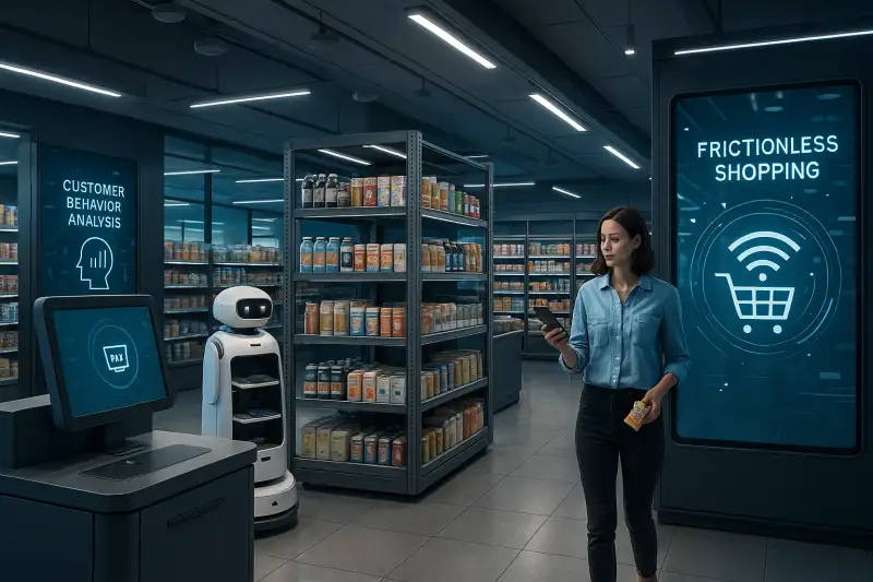 Tienda inteligente con sistemas de IA y análisis de comportamiento