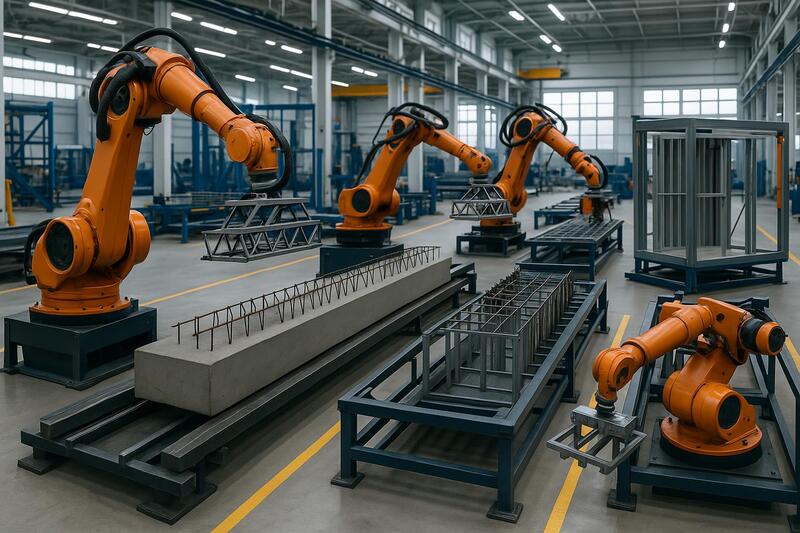 Línea de producción automatizada para prefabricados de construcción