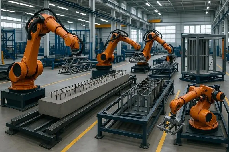 Línea de producción automatizada para prefabricados de construcción